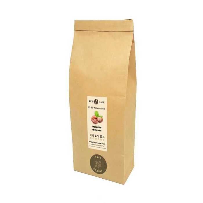HOP CAFÉ - Café en grains - Arôme Noisette dHawaï - 250 g