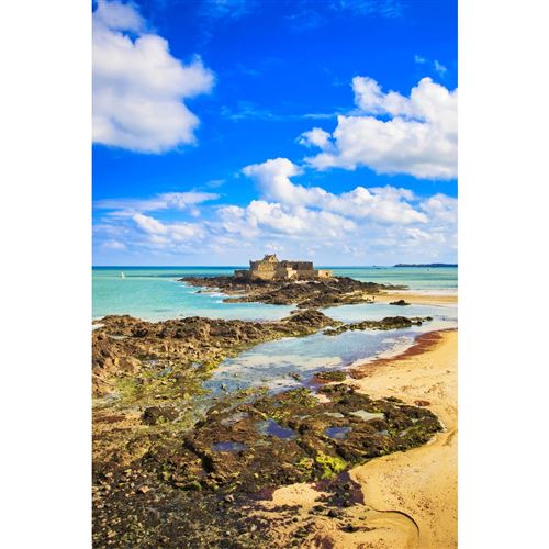 Tableau sur toile îles ensoleillées 30x45 cm CEANOTHE Décoration Murale Art Décoratif Muraux Peinture Imprimée en HD Salon Chambre Bureau Fabriqué en France