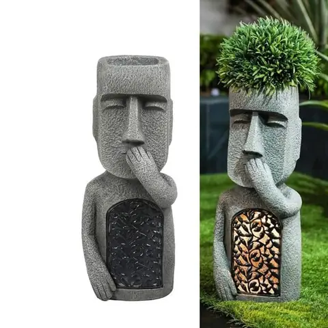 Lampes de jardin - VVIKIZY - Île de Pâques - Décoratives solaires en résine