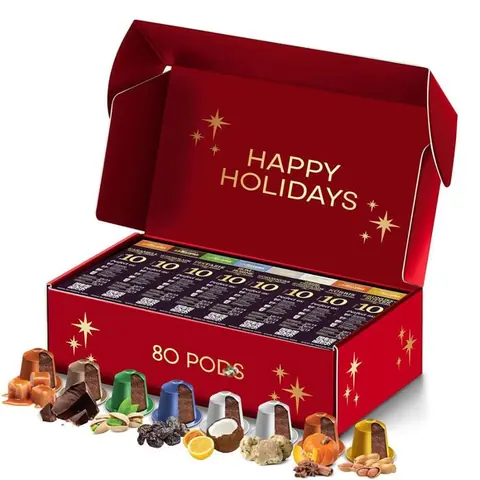 Premium Flavoured 80 capsules de café Sélection BOX