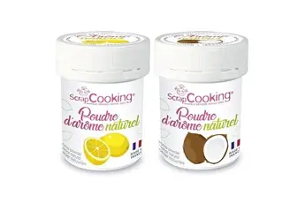 Arômes alimentaires naturels en poudre - citron et noix de coco - 2 x 15 g