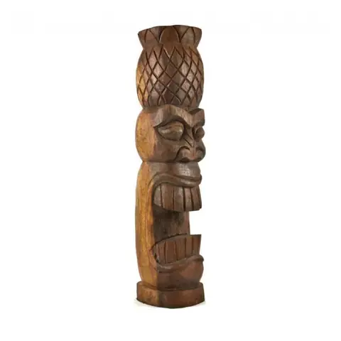 Tiki Painapo Polynésien en bois de Suar 50cm Marron