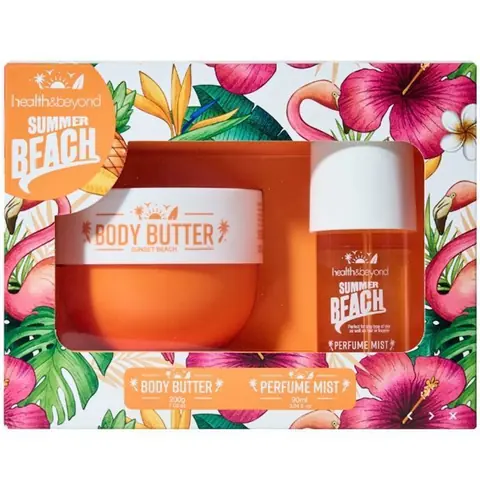 Coffret Duo - SUMMERBEACH Sunset Beach - Beurre corporel 200g - Brume parfumée 90ml - 2 pièces