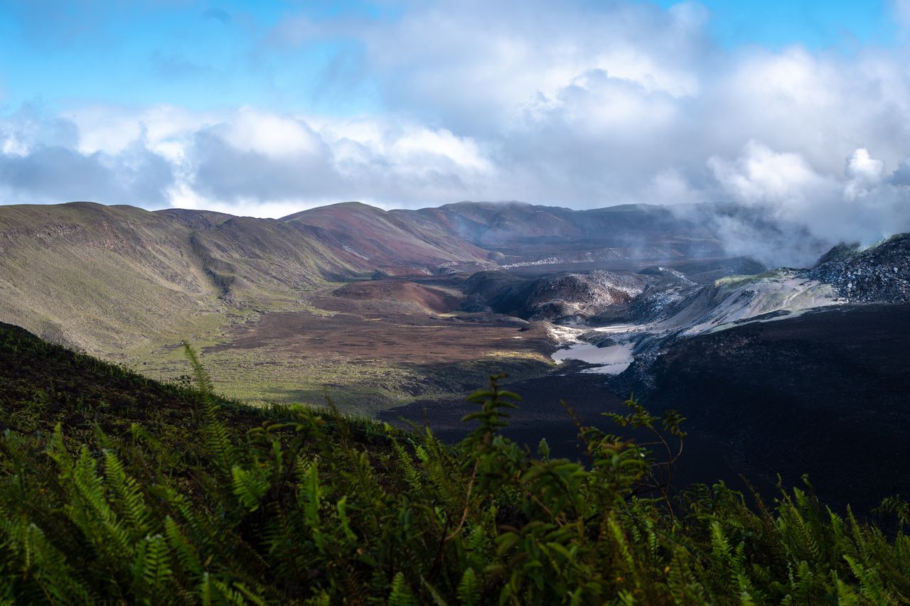 Le volcan réunionnais vu des hauteurs